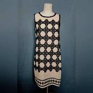 Max Studio Specialty Products M.S.S.P. Black Embroidered Shift Dress Size S